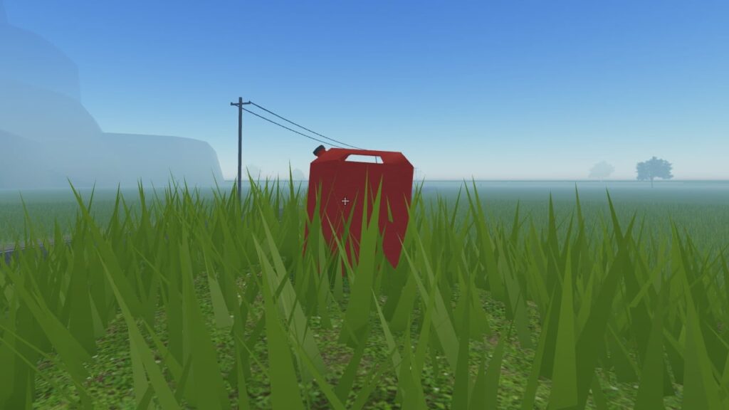 Feature image for our A Dusty Trip how to get gas guide. It shows a gas can on a grassy hill.