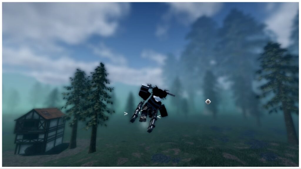 Feature image for our AOT Revolution pot guide showing a character in black gear zipping through the sky with a twirl amongst forest and grassland